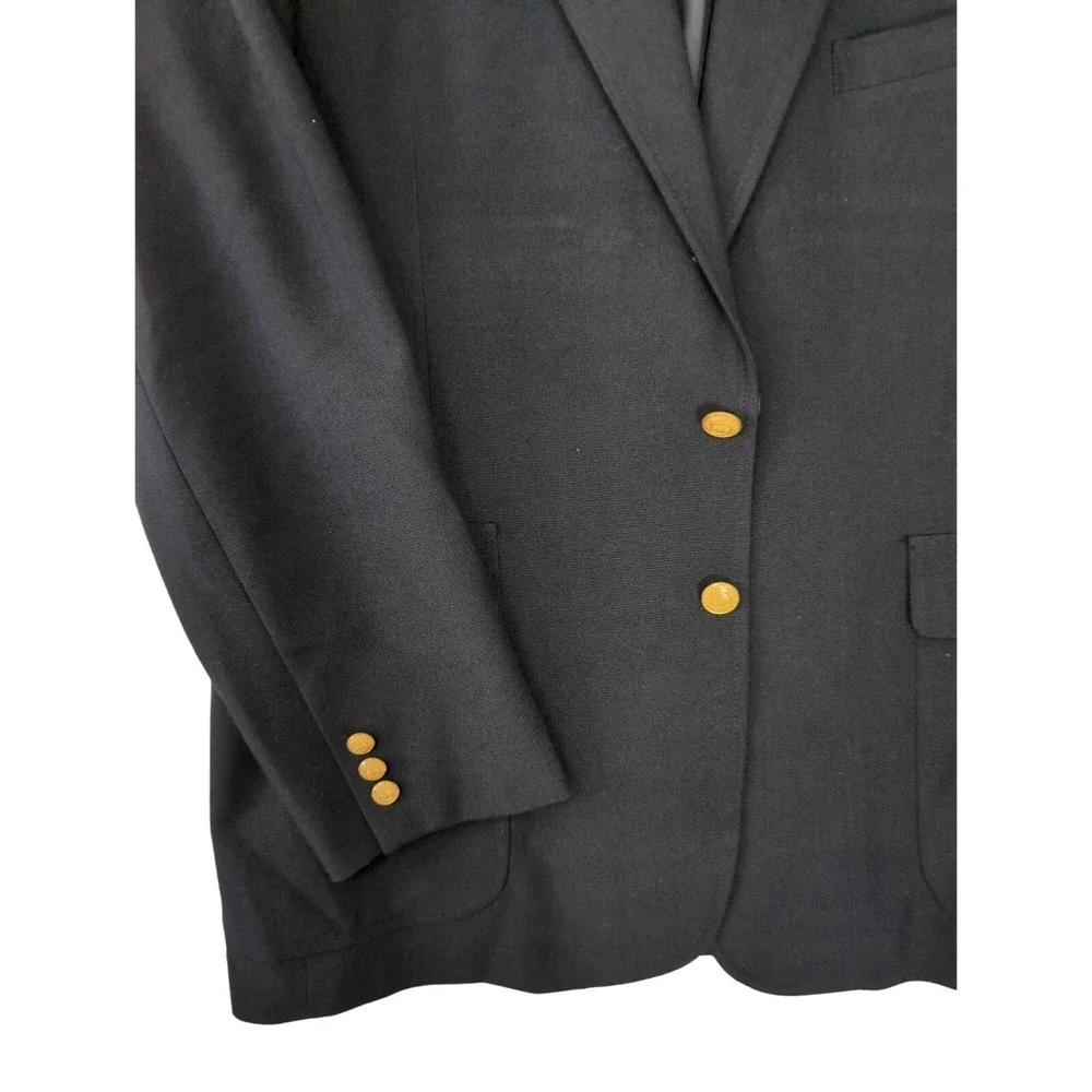 Edwards Blazer Mens 44R‎ Navy Blue 2 Button Single Vent Business Professional
